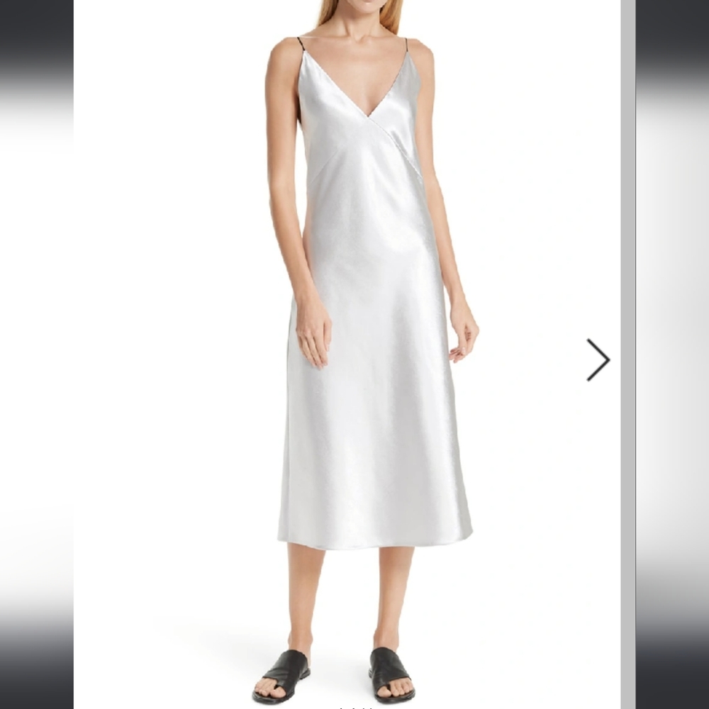💞 VINCE V-neck Bias Cut Midi Dress LARGE